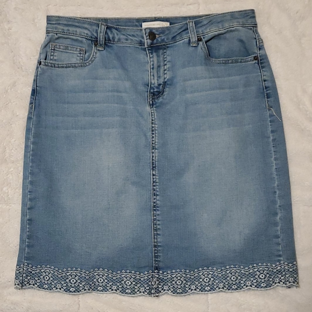 Westport Knee Length Denim Skirt